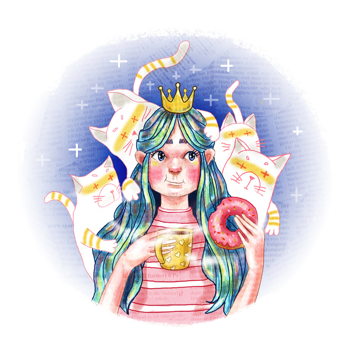 Девочка и голодные коты