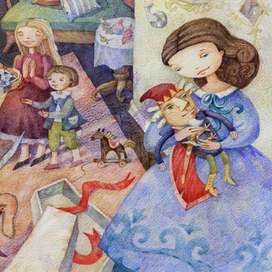 Приход крестного Дроссельмайера, раздача подарков