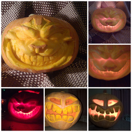 Проба пера в тыквенной скульптуре