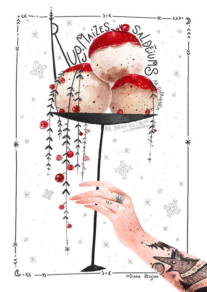 Мороженое с черным хлебом