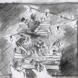 В летнем кафе