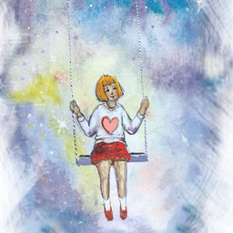 Девочка на качелях