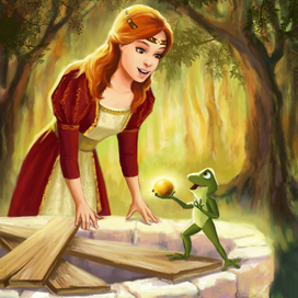 1-ая иллюстрация к сказке "Король Лягушонок"