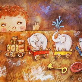 Паровозик для белых слоников