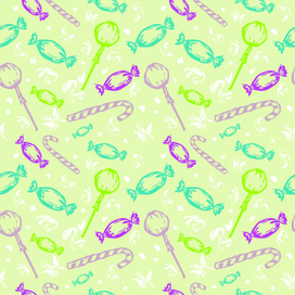 Бесшовный конфетный паттерн