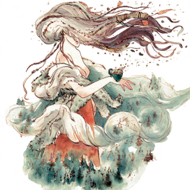 Иллюстрация к книге "Мама Шамана рассыпает соль"