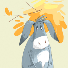 Грустный ослик