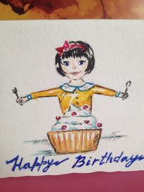 Девочка и cupcake