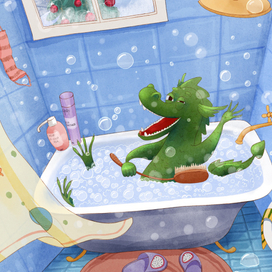 Подготовка к новому году. Раскраска 