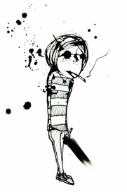 Утром на балконе (набросок)