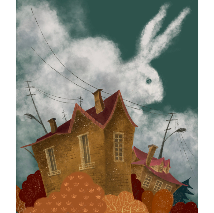 Дом Амели. Иллюстрация для серии открыток