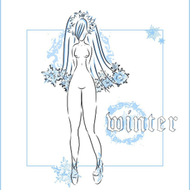 Beautiful seasons: Winter / Adobe Illustrator Draw