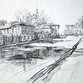 Зарисовка карандашом