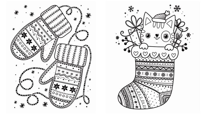 Новогодние раскраски 