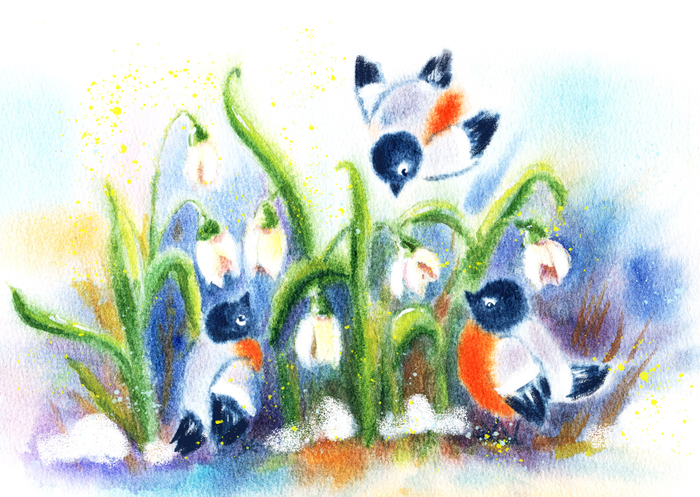 Подснежники.