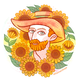 Ван Гог в подсолнухах 