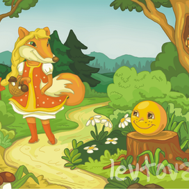 Иллюстрация к сказке "Колобок"