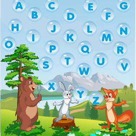 Детский коврик - английская азбука