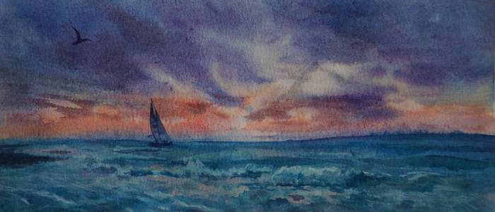 Одинокий парусник. 2021г. 