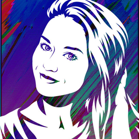 Портрет трафарет Вектор