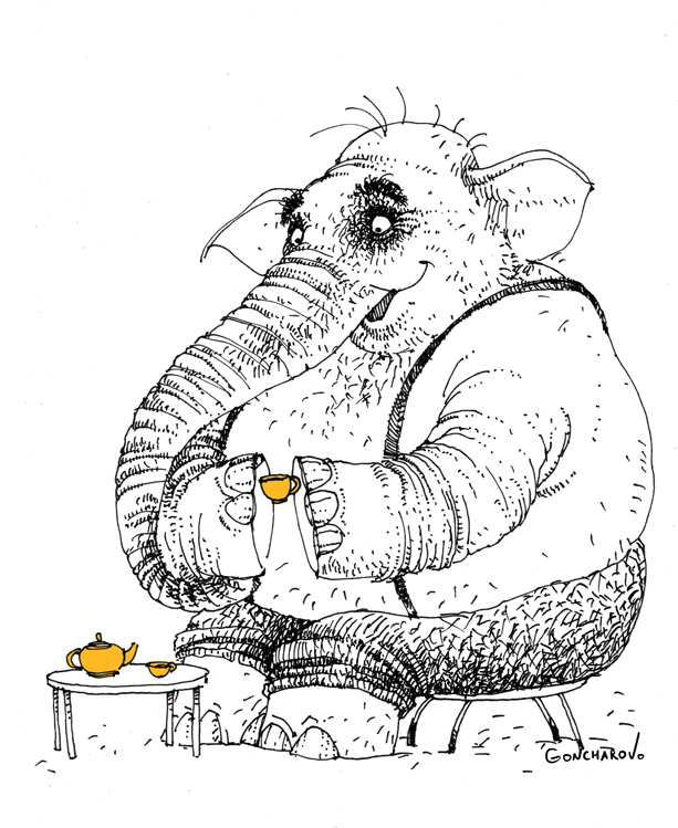 слоновье чаепитие