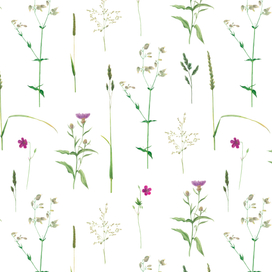 Бесшовный паттерн "Травы"