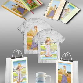 Сувенирная продукция с использованием иллюстраций