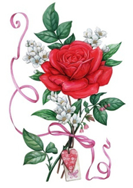 Красная роза и жасмин