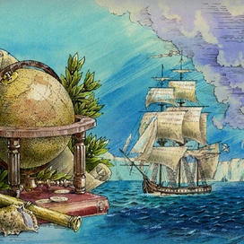 Для буклета с монетой 170 лет РГО