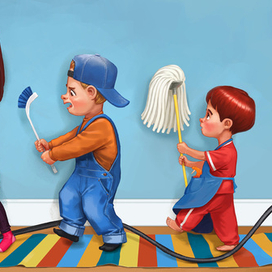 Mom was so sick so we had to help out