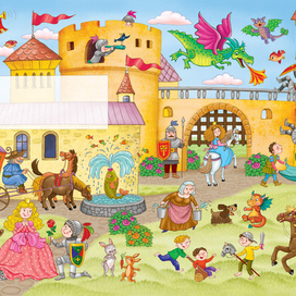 Большая книга игр с наклейками.