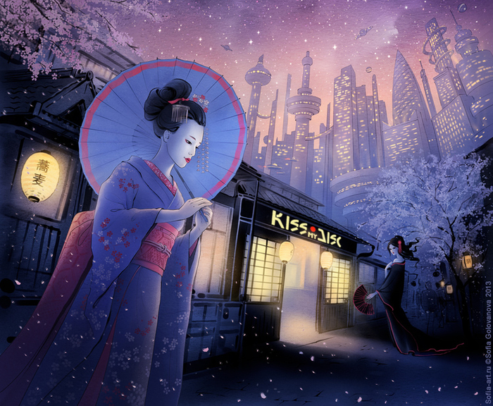 Гейша, сакура и город будущего...