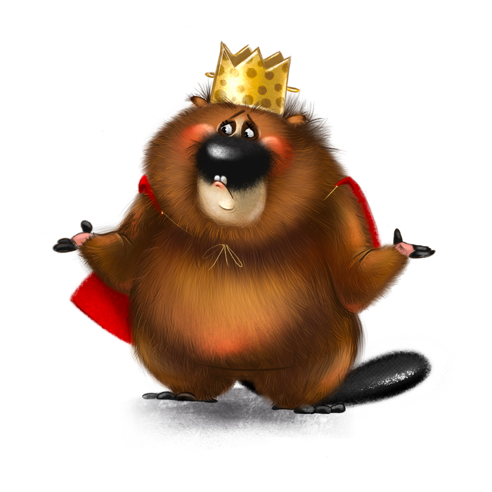 Серия "Забавные животные". Недоумевающий бобер