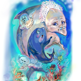 Сказка о маленьком Дельфине, который никогда не видел снежинок