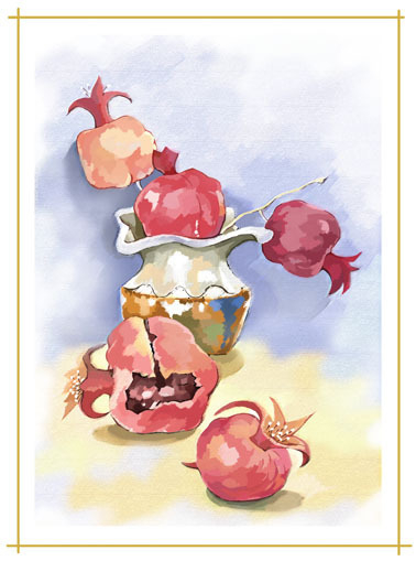 гранаты - открытка