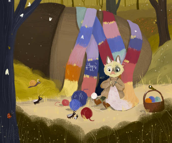 The boar embroiderer and the big acorn