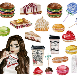 сладкие стикеры