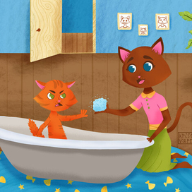 Котёнок с фоном