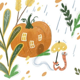 Червячок из тыковки