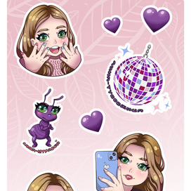 Стикеры девочка
