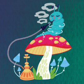 синяя гусеница