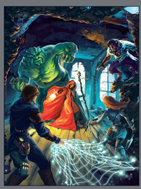 Иллюстрация для упаковки карточной игры "Дикий лов"