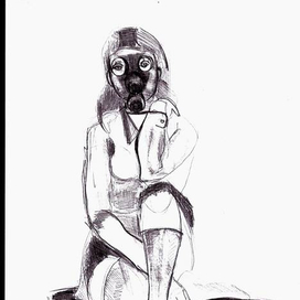 скетч девушка в противогазе