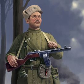 Боец Красной Армии 1943 г.