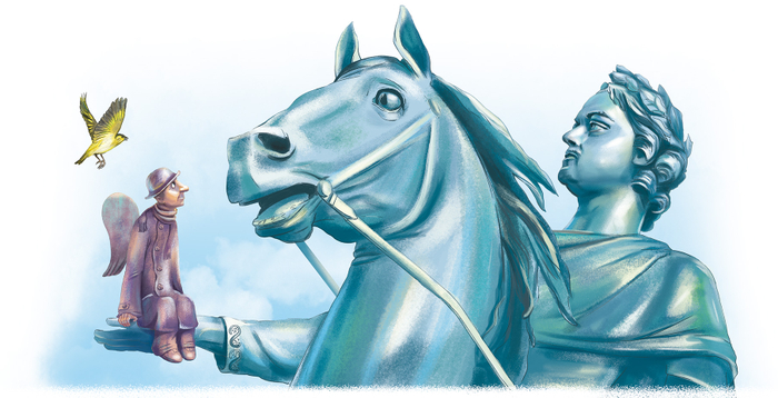 Петербургский ангел и Чижик у Петра