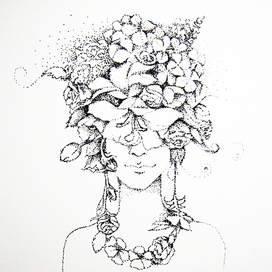 цветочный портрет