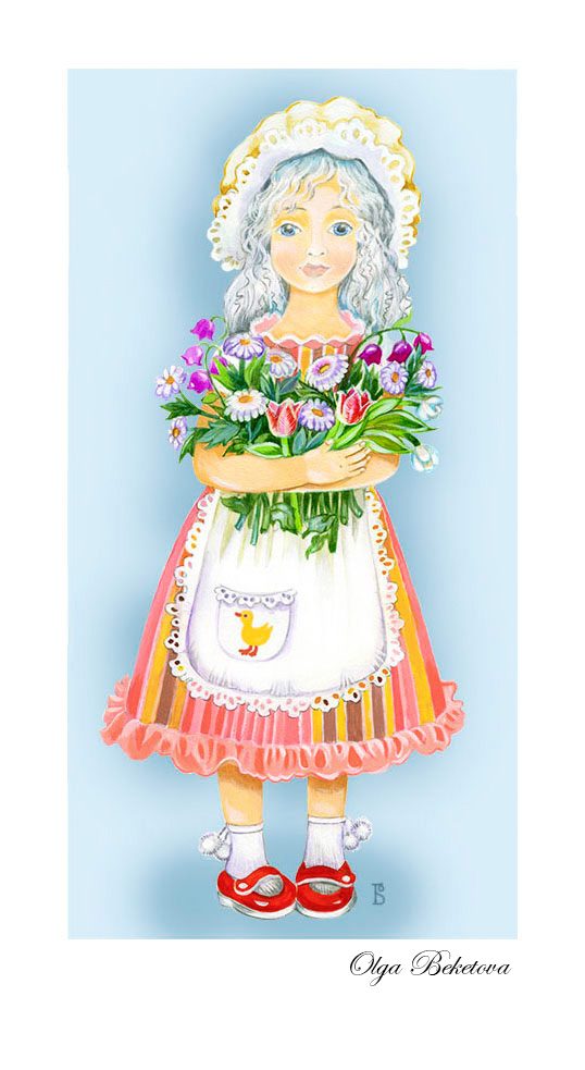 Девочка с цветами