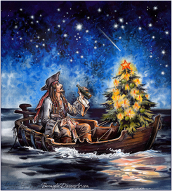 Капитан Джек Воробей встречает Новый год.