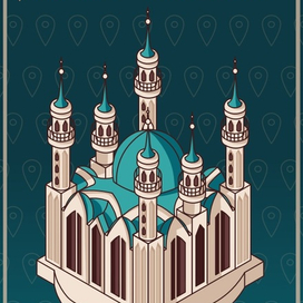 Открытка Мечеть Кул-Шариф