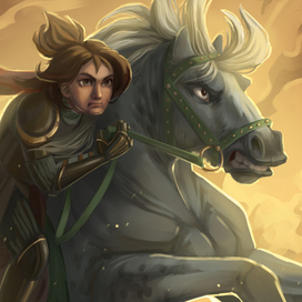 Всадница и верный конь